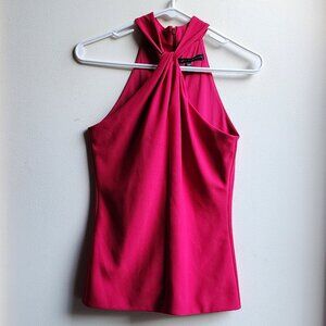 White House Black Market Hot Pink Halter Tank Top Size XXS